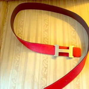 Hermès snake skin belt.